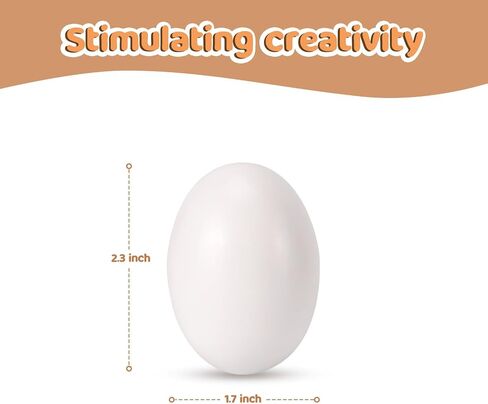 Fake Eggs, 10 Count Unpainted Wooden Easter Eggs for Painting and Crafts,Food Toys for Kitchen Play and Room Decor, Eggs for Nesting Boxes, Poultry Incubators in Saudi Arabia