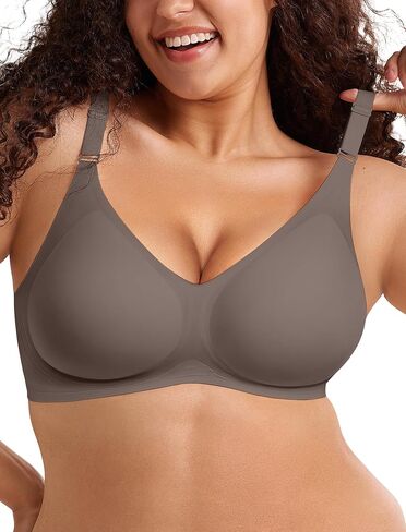 Push Up Seamless Bras for Women No Underwire Support and Lift V Neck Wireless Full Coverage Bralettes Everyday Bras in Saudi Arabia