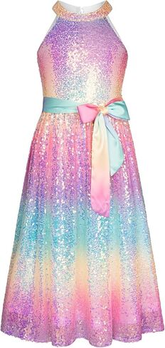 GRACE KARIN Girls Sequin Party Dress Cute Girls Formal Princess Midi Dress for Wedding (6-14Y) in Saudi Arabia