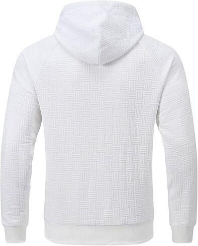 Tyhengta Mens Hoodies Pullover Geometric Texture Casual Hooded Sweatshirts with Kanga Pocket in Kuwait