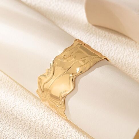 Chunky Gold Cuff Bracelets Wide Cuff Bangle Bracelet Flower Butterfly Leaf Peace Sign Star Open Chunky Cuff Bracelet Wrist Cuff Wrap Bracelet for Women Girls in Saudi Arabia