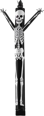 LookOurWay Air Dancers Inflatable Tube Man Attachment - 20 Feet Tall Wacky Waving Inflatable Dancing Tube Guy (Blower Not Included) - Halloween Theme - Skeleton in Saudi Arabia