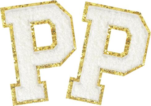 2PCS Iron on Greek Letter Patches White Chenille Greek Letter Patches Sorority Greek Patches (Alpha) in Saudi Arabia