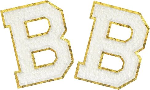 2PCS Iron on Greek Letter Patches White Chenille Greek Letter Patches Sorority Greek Patches (Alpha) in Saudi Arabia