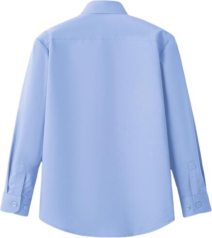 FAHIZO Boys' Long Sleeve Regular Fit Button-Down Collared Stretch Dress Shirt with Chest Pocket in Saudi Arabia