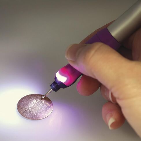 The Beadsmith Engraver Set – Battery Operated Micro Engraver with Spotlight & 2 Round Diamond-Tip Bits – 10-Piece Diamond Tip Bits – Ideal for Engraving on Metal, Glass, Wood, Ceramics & More in Saudi Arabia