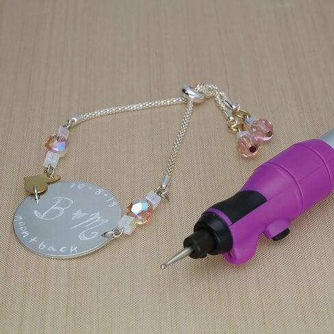 The Beadsmith Engraver Set – Battery Operated Micro Engraver with Spotlight & 2 Round Diamond-Tip Bits – 10-Piece Diamond Tip Bits – Ideal for Engraving on Metal, Glass, Wood, Ceramics & More in Saudi Arabia