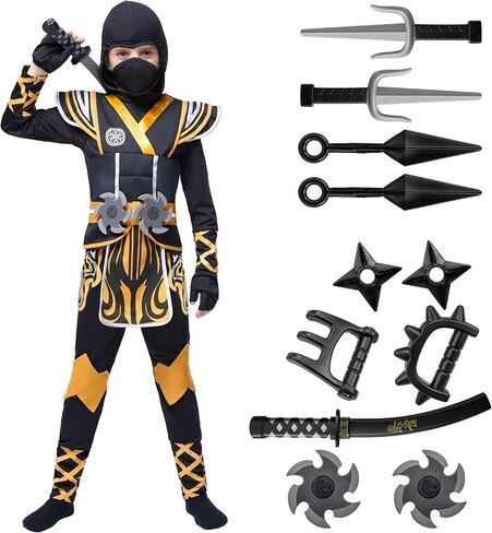 أزياء النينجا الخضراء من Spooktacular Creations للأولاد في الحفلات التي تحمل عنوان النينجا، أزياء الهالوين، لعب أدوار النينجا in Kuwait