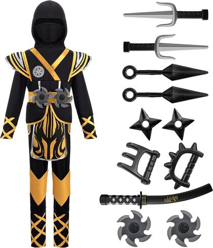 أزياء النينجا الخضراء من Spooktacular Creations للأولاد في الحفلات التي تحمل عنوان النينجا، أزياء الهالوين، لعب أدوار النينجا in Kuwait