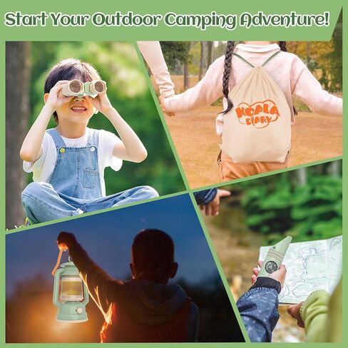 KidEwan Pretend Camping Set for Kids, Play Camp Gear Toys with Spray Stove/Food Set/Binoculars/Compass Outdoor Campfire Toy Set for Toddlers Kids Ages 3+ in Saudi Arabia