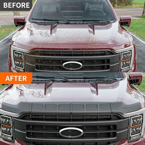 واقي غطاء محرك السيارة powoq متوافق مع 2021-2024 Ford F150 غطاء محرك السيارة منحرف غطاء محرك السيارة لملحقات 2021 2022 2023 2024 Ford F150 (واقي غطاء محرك السيارة) in Kuwait