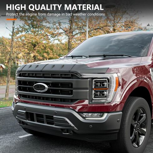 واقي غطاء محرك السيارة powoq متوافق مع 2021-2024 Ford F150 غطاء محرك السيارة منحرف غطاء محرك السيارة لملحقات 2021 2022 2023 2024 Ford F150 (واقي غطاء محرك السيارة) in Kuwait