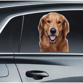 Dog Car Window Decal Funny 3D Dog Decals for any Smooth Surface (Corgi)