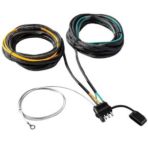 4 Pin 5 Wire Trailer Wiring Harness, 22FT Trailer Wiring Harness Kit, Wishbond Trailer Light Kit 4 Way Flat 5 Wire Trailer Plug Pure Copper Wire for Rewiring Trailer Both-Side Taillights