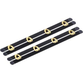 uxcell 2 Set Corset Busk, 12 Inch Black Steel Boning Support with Gold Buttons Spring Steel Corset Busk Corset Boning for Sewing Corset Making Gown Wedding Dress