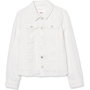 [BLANKNYC] Girls Denim Jacket with Fray Hem Finish, Comfortable & Stylish Coat, Lightbox, Large