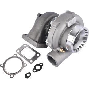 Turbo Charger with Gaskets, Anti-Surge Compressor AR.70/63 Universal Turbocharger T3 Flange, Replacement# GT3582 GT35 GT3582R Fit 2.5L-6.0L Engines Water and Oil Cooled