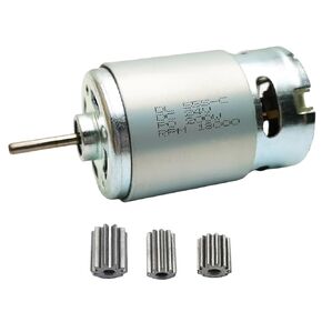 24V 555 12000RPM Electric Motor High Speed DC Drive Engine Upgrade for Ride On Car Replacement Parts SUV Truck Gearbox Motor Connect Accessories (1Pcs 24V 555 12000RPM)