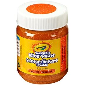Crayola Washable Kids Paint, 2 oz, Orange Glitter