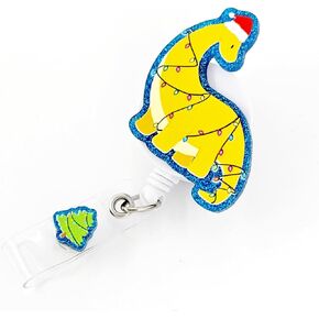 Christmas Badge Reel Retractable ID Clip You Serious Clark Funny Acrylic Christmas Badge Holder Alligator Clip Holiday Nurse Teacher Student Office Staff Name Tag Decor