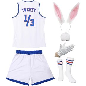 Women Basketball Jersey #10 Lola And 1/3 Space Costume 90s Movie Cosplay Halloween Sports Shirt White XS-XXL