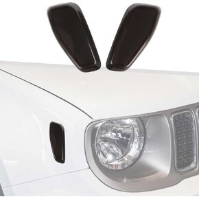 Jimen Compatible with Jeep Renegade 2015-2023, 2 Pieces Car Fender Light Cover Trim