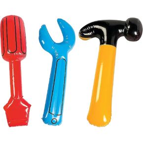 Vaulted Skulls & Co Inflatable Tool Set | Construction Tool Kit Prop | Inflatable Hammer | Inflatable Wrench | Inflatable Screwdriver | Multicolor | 23 inches | 3/Set