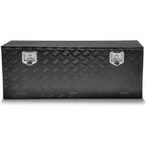 DNA MOTORING Truck Tool Box Lockable Storage Box, Truck Bed Tool Box Truck Bed Organizer Aluminum Truck Tool Boxes for Bed of Truck, w/Lock & Keys, 20" L X 9.8" D X 12" H Black, TBOX-T5-009-BK
