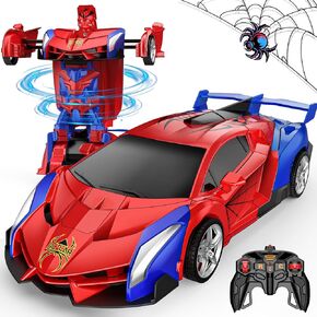 Transforming Remote Control Car for Boys 4-7: RC Cars Transforming Robot Toys for Kids Toys for 3 4 5 6 7 8 Year Old Boys Easter Birthday Gifts for Boys Ages 4-6 8-12