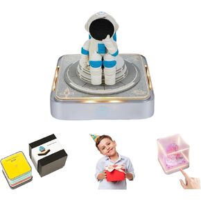 Atlodas Timepiece Calendar, 2025 Desk Calendar with LED Lights, 3D Memo Pad 3D Art Calendar Gift (2025, Penguin)
