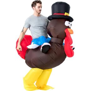 Inflatable Costume Adult,Inflatable Turkey Costume Adult, Blow up Costumes for Adults,Halloween Costumes & Thanksgiving Party Funny Turkey Suits