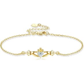 14K Solid Gold Bracelet for Women Moissanite Bracelet Jewelry Gifts for Women