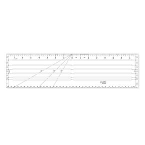 Clear Plastic Zero Centering Ruler, 41cm/16" x 4", Accurate Positioning and Marking Sewing Fashion Design Ruler Transparent Pattern Making Dress Making Ruler for Sewing Quilting