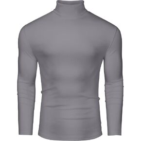 DEMEANOR Men's Pullover Sweater Turtleneck Sweater for Men Long Sleeve Thermal Turtle Neck Undershirts Lightweight