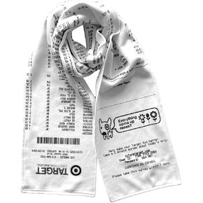 Target Receipt Scarf, Double Sided, Hilarious 100% Fleece Scarf. Looks Like a Real Target Receipt