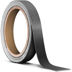 VViViD Dark Grey Carbon Air-Release Adhesive Vinyl Pinstripe Tape Roll (½ Inch x 20ft)