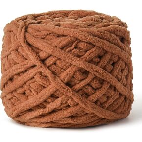 Plush Chenille Chunky Yarn 100g (49.2yd) - Fluffy Velvet Yarn Crochet for Blanket Knitting and Crocheting - Baby Yarn for Crocheting Soft - Amigurumi Yarn (Red)