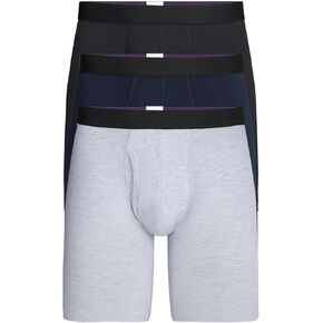 MeUndies – Men’s Long Boxer Briefs with Fly – 9" Inseam with Breathable and Comfortable Tencel Micro Modal Fabric – 3 Pack