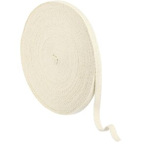 uxcell 3.15 Inch Cotton Twill Tape Ribbon, 22 Yards Roll Herringbone Webbing Tape, Bias Binding Tape for Sewing DIY Crafts, Beige