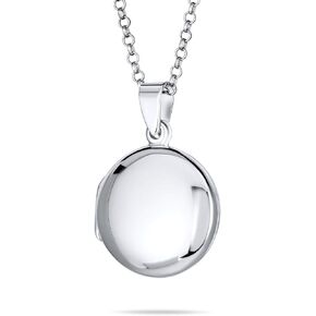 Personalize Customize Dome Round Circle Aromatherapy Essential Oil Perfume Diffuser Or Photo Lattice Lockets For Women Polished .925 Silver Locket Necklace Pendant