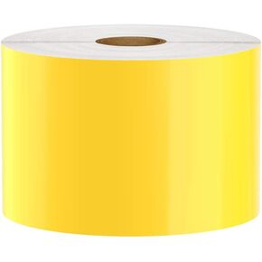 Premium Vinyl Label Tape, Yellow, 3" x 150' for DuraLabel, LabelTac, VnM SignMaker, SafetyPro, Viscom and Others