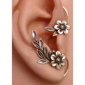 Boho Earrings Clip-On Earrings, Statement Earrings,plant Floral pendant earrings，Dangle Ethnic Earrings for Women s, Handmade Bohemian Trendy Boho Vintage Jewelry