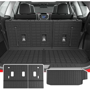 7&8 Seats Cargo Liner Compatible with 2019-2024 Subaru Ascent Trunk Mat 3rd Backrest Mat Replacement for 2019-2024 Subaru Ascent Accessories (7&8 Seats 3rd Row Backrest Mat+Trunk Mat)