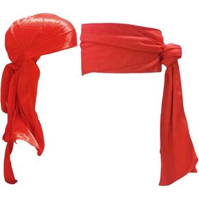 Pirate Costume Men Women Pirate Head Scarf Hat Pirate Waist Belt Accessories Halloween Pirate Costume Accessories Set