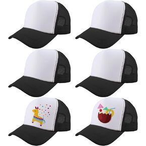 6 Pack Adult Trucker Cap Summer Mesh Baseball Cap DIY Sublimation Trucker Hat for Men Women Summer Outdoor Activities in Kuwait