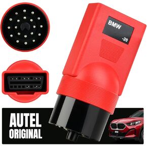 Autel Original BMW-20 Pin Diagnostic Adapter, 20 Pin OBD1 Male to 16 Pin OBD2 Female Connector for BMW 20 Pin, Work Scanner MK808S, MK808BT PRO, MK900, MS906 PRO, Elite II PRO, Ultra, etc