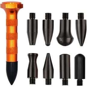 Yosoo Tap Down Knockdown Tool Paintless Dent Repair Hail Removal Tools with 9 Heads