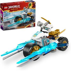 LEGO NINJAGO Zane’s Ice Motorcycle Toy with 1 Minifigure Included, Buildable Model Vehicle, Ninja Gift for Kids Ages 7 and Up, 71816