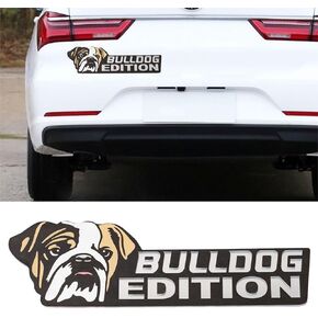 Dog Edition Car Badges Laser Cutting Car Vehicle Emblem,3D Car Badge Automotive Decals Stickers Funy Animal Decor Car Accessories Gifts for Car Truck Rv Boat Exterior Decoration (Bulldog)
