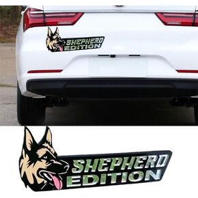 Dog Edition Car Badges Laser Cutting Car Vehicle Emblem,3D Car Badge Automotive Decals Stickers Funy Animal Decor Car Accessories Gifts for Car Truck Rv Boat Exterior Decoration (German Shepherd)